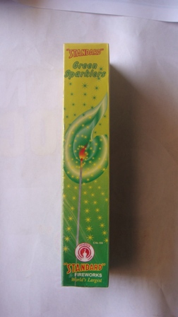 Product image for 12 cm green sparklers standard (10 pieces in box)