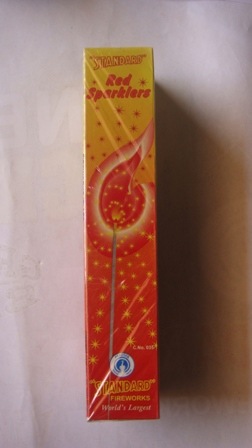 Product image for 12 cm red sparklers standard (10 pieces in box)